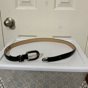 Rare Vintage 90s Brighton Black & Brown Leather Belt